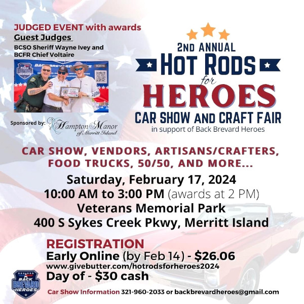 Hot Rods for Heroes Car Show and Craft Fair Set March 2 at the Brevard ...