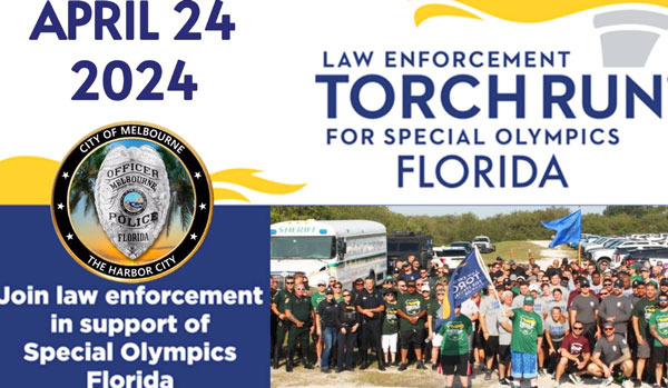 Melbourne Police Department to Participate in Law Enforcement Torch Run for Special Olympics