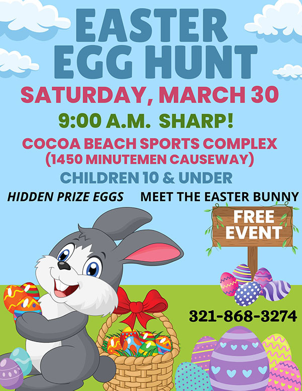 Easter Egg Hunt Set for Saturday Morning at Cocoa Beach Sports Complex