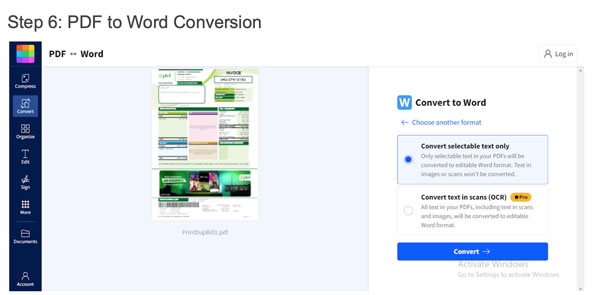 How to Convert a PDF File to Word using SmallPDF Easily and Online ...