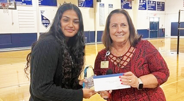 West Shore Jr./Sr.  High School Student Suhina Mitra Receives National Silent Servant Scholarship