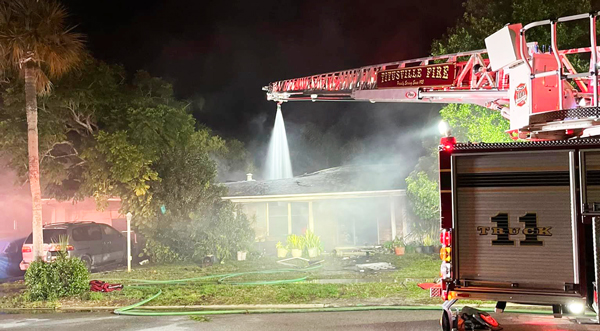 Titusville and Brevard County Fire Rescue Units Extinguish Structure ...