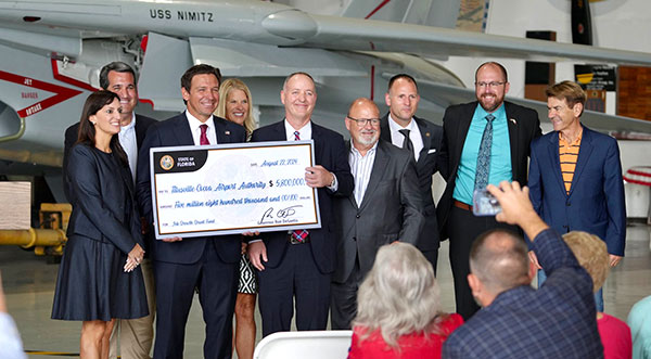 Governor Ron DeSantis awards .8 million to Titusville-Cocoa Airport Authority and will create over 900 jobs