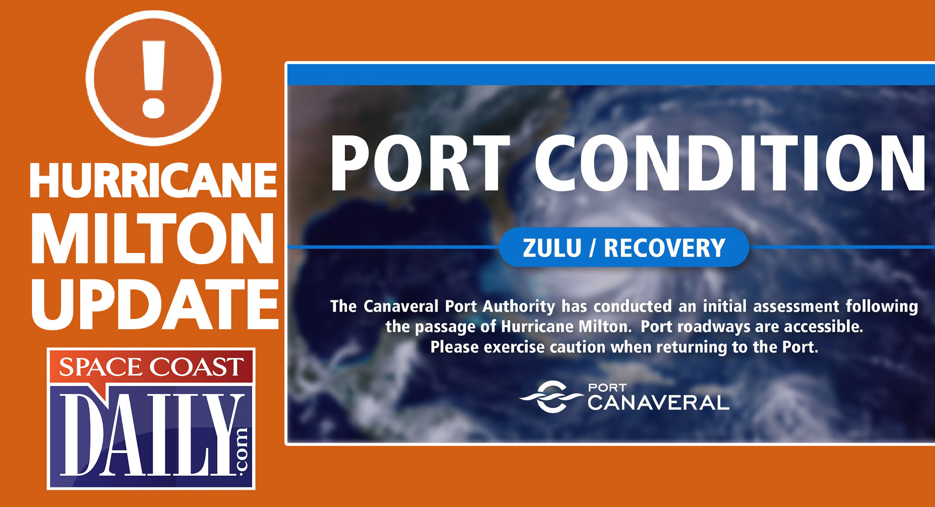 Canaveral Port Authority Sets Port Condition 'Zulu' After Hurricane