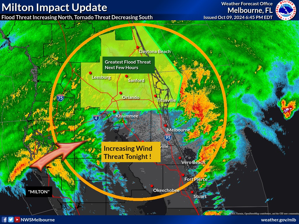 HURRICANE MILTON UPDATE National Weather Service in Melbourne Extends