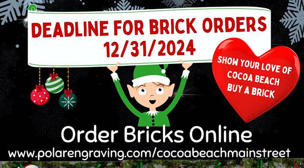 Order your Cocoa Beach Constitution Bicentennial Park Engraved Brick by December 31st