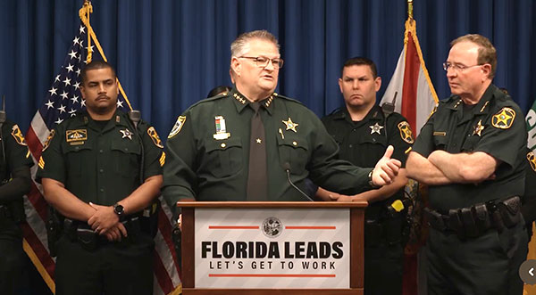 WATCH: Brevard Sheriff Wayne Ivey Joins Gov. Ron DeSantis to Emphasize Strong Leadership in Florida