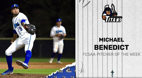 EFSBC\’s Michael Benedict Earns FCSAA Pitcher of the Week