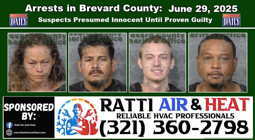 Arrests In Brevard County: June 29, 2025 – Suspects Presumed Innocent Until Proven Guilty