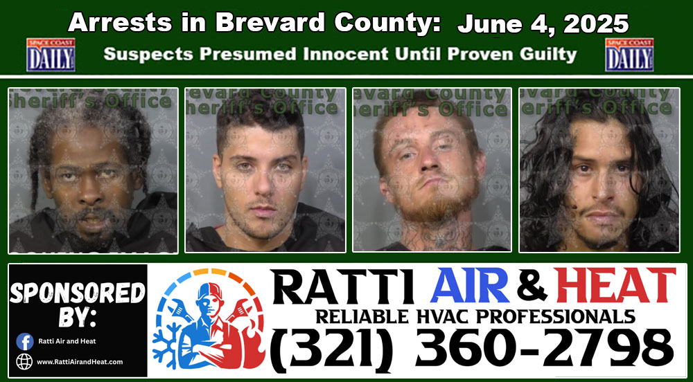 Arrests In Brevard County: June 4, 2025 – Suspects Presumed Innocent Until Proven Guilty