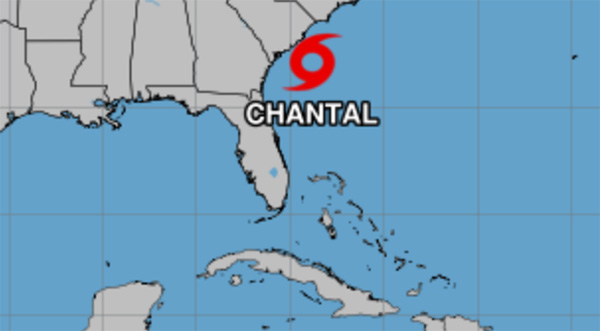 National Hurricane Center: Tropical Depression Three Now Upgraded to Tropical Storm Chantal