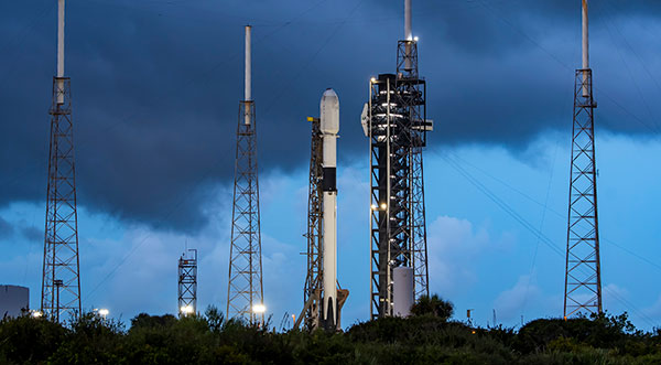 SCRUBBED: SpaceX Falcon 9 Rocket Launch of the KF-02 Mission Scrubbed Due to Weather in Cape Canaveral