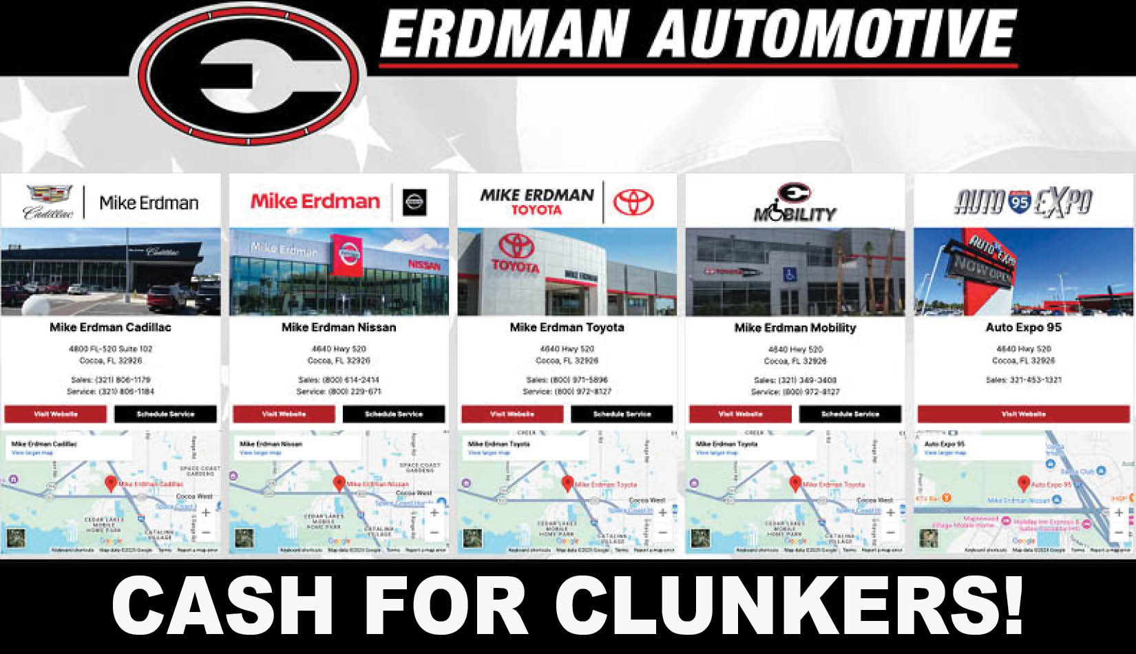 Erdman Automotive Brings Back Cash for Clunkers! $5,000 Guaranteed for Any Vehicle During October