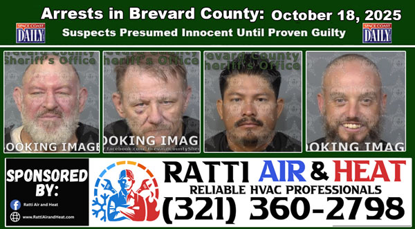 Arrests In Brevard County: October 18, 2025 – Suspects Presumed Innocent Until Proven Guilty