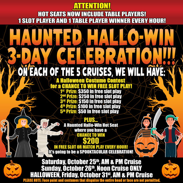 Victory Casino Cruises to Host Spooktacular ‘Haunted Hallo-Win’ 3-Day Celebration Starting October 25