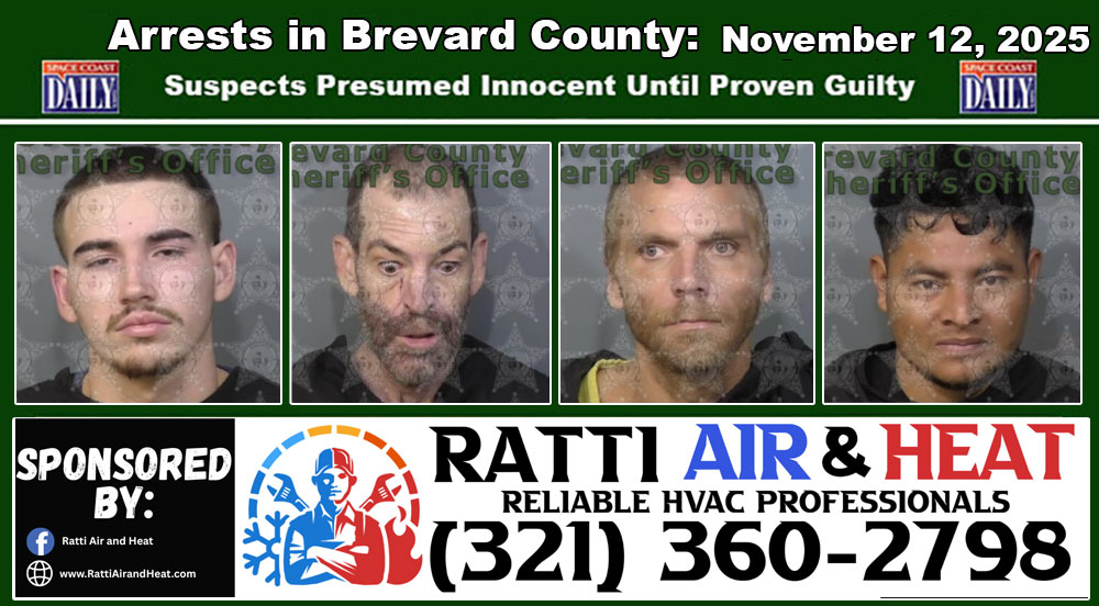 Arrests In Brevard County: November 12, 2025 – Suspects Presumed Innocent Until Proven Guilty