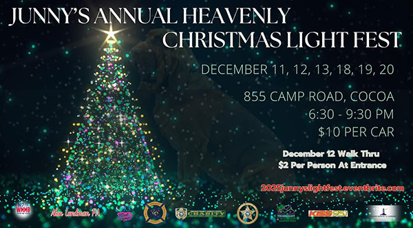 Junny’s Annual Heavenly Christmas Light Fest Set to Begin December 11 in Cocoa