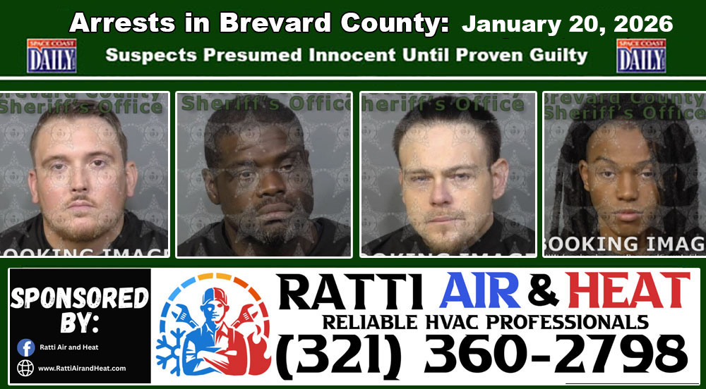 Arrests In Brevard County: January 20, 2026 – Suspects Presumed Innocent Until Proven Guilty