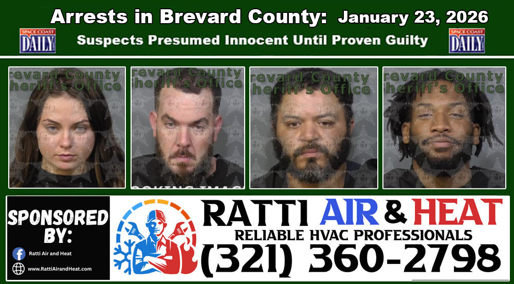 Arrests In Brevard County: January 23, 2026 – Suspects Presumed Innocent Until Proven Guilty