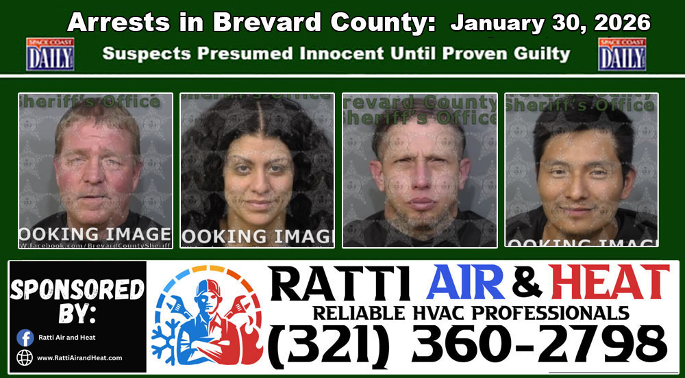 Arrests In Brevard County: January 30, 2026 – Suspects Presumed Innocent Until Proven Guilty