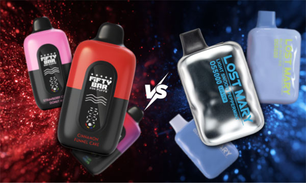 Fifty Bar vs Lost Mary OS5000 Disposable Vape