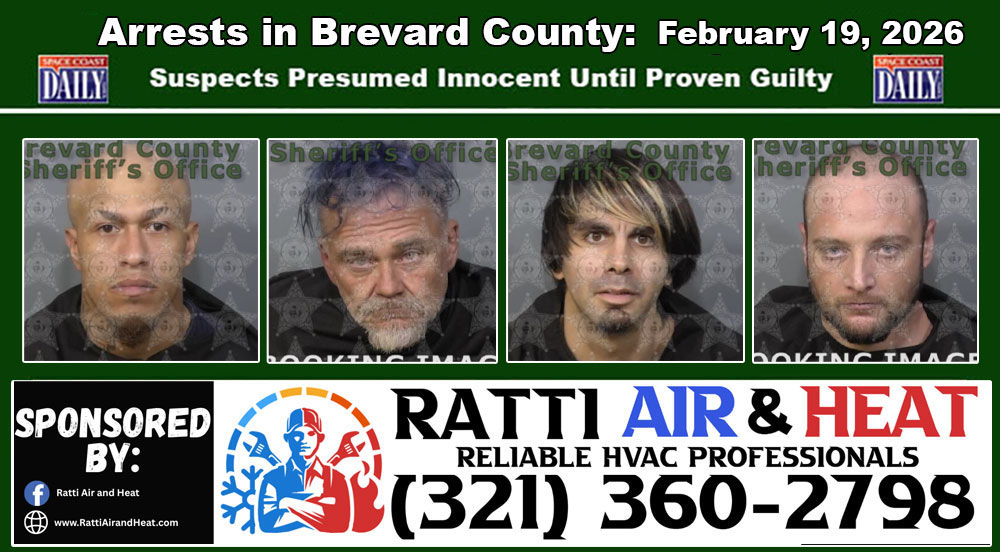 Arrests In Brevard County: February 19, 2026 – Suspects Presumed Innocent Until Proven Guilty