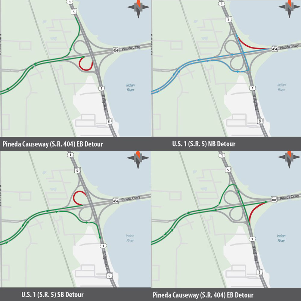 TRAFFIC ALERT: Overnight Ramp Closures at Pineda Causeway and U.S. 1 Begin Sunday in Melbourne