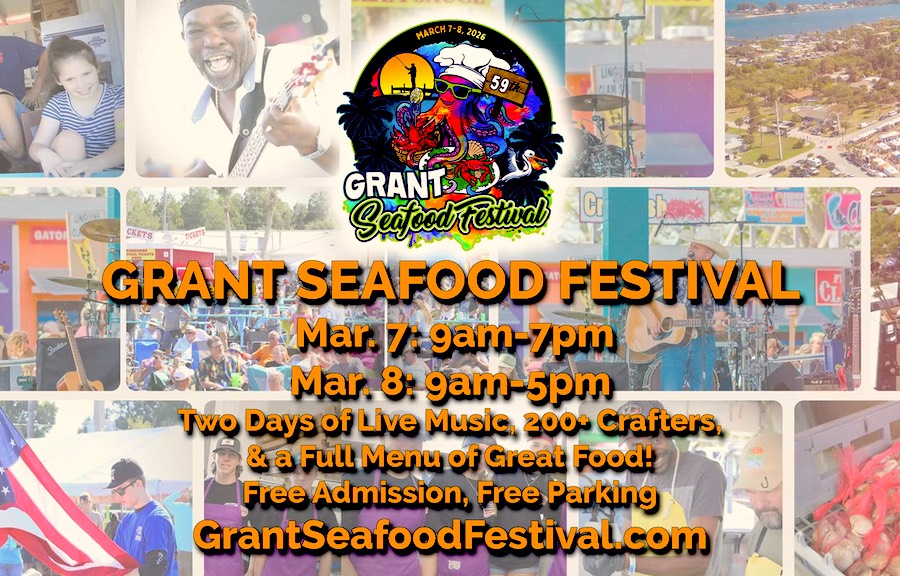 Enjoy the Best Seafood in Florida at 59th Annual Grant Seafood Festival Set March 7-8