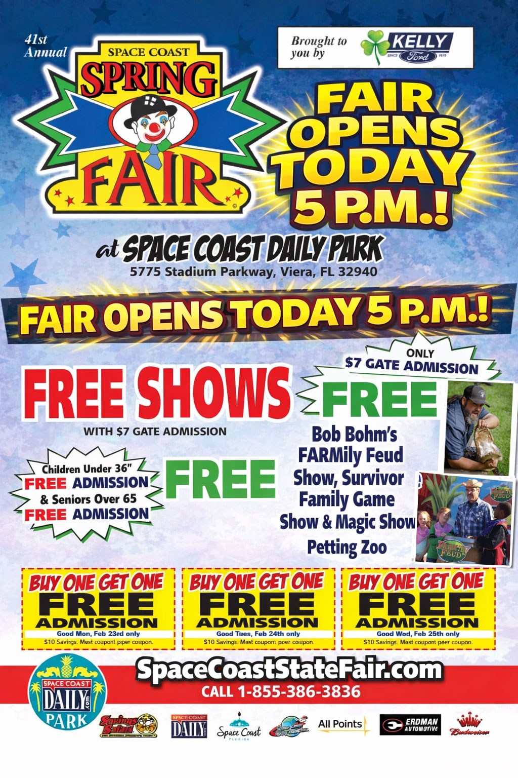 Space Coast Spring Fair Opens Today 5 p.m. at Space Coast Daily Park in Viera