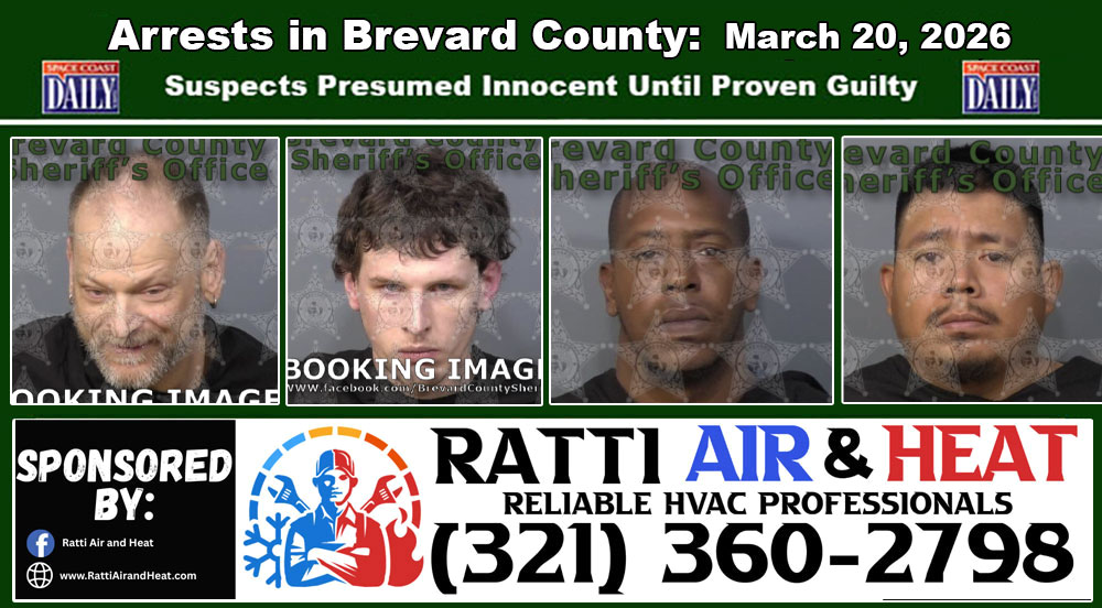Arrests In Brevard County: March 20, 2026 – Suspects Presumed Innocent Until Proven Guilty