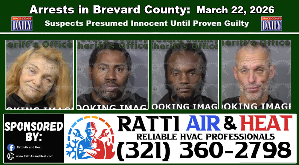 Arrests In Brevard County: March 22, 2026 – Suspects Presumed Innocent Until Proven Guilty