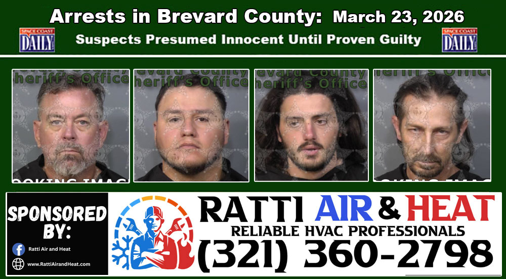 Arrests In Brevard County: March 23, 2026 – Suspects Presumed Innocent Until Proven Guilty