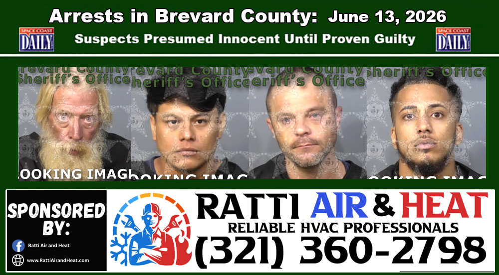 Arrests In Brevard County: June 13, 2026 – Suspects Presumed Innocent Until Proven Guilty