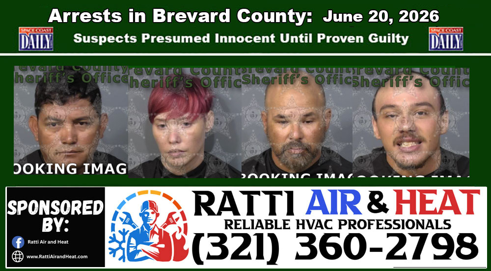 Arrests In Brevard County: June 20, 2026 – Suspects Presumed Innocent Until Proven Guilty