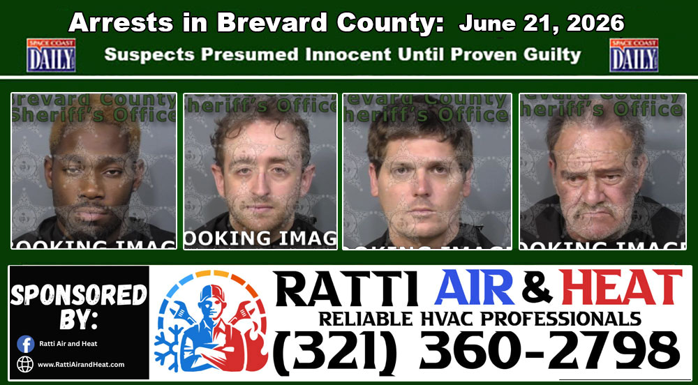 Arrests In Brevard County: June 21, 2026 – Suspects Presumed Innocent Until Proven Guilty