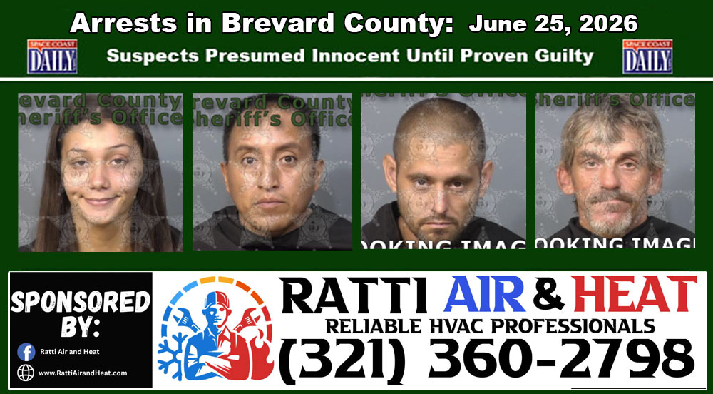 Arrests In Brevard County: June 25, 2026 – Suspects Presumed Innocent Until Proven Guilty