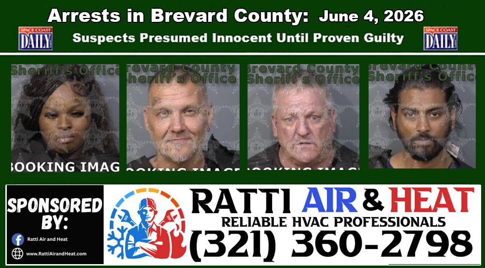 Arrests In Brevard County: June 4, 2026 – Suspects Presumed Innocent Until Proven Guilty
