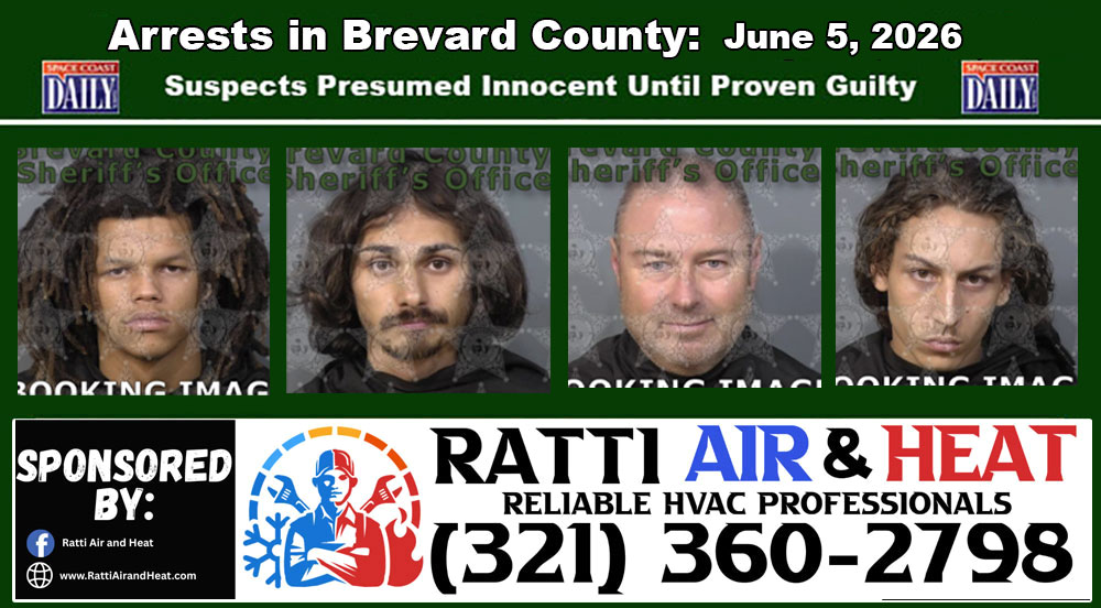 Arrests In Brevard County: June 5, 2026 – Suspects Presumed Innocent Until Proven Guilty