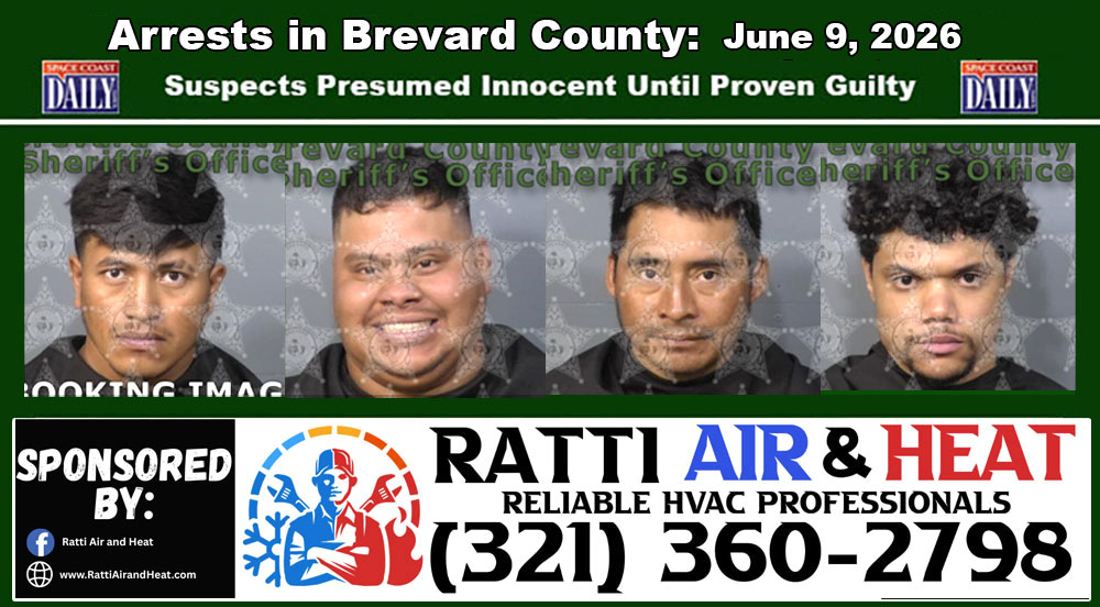 Arrests In Brevard County: June 9, 2026 – Suspects Presumed Innocent Until Proven Guilty