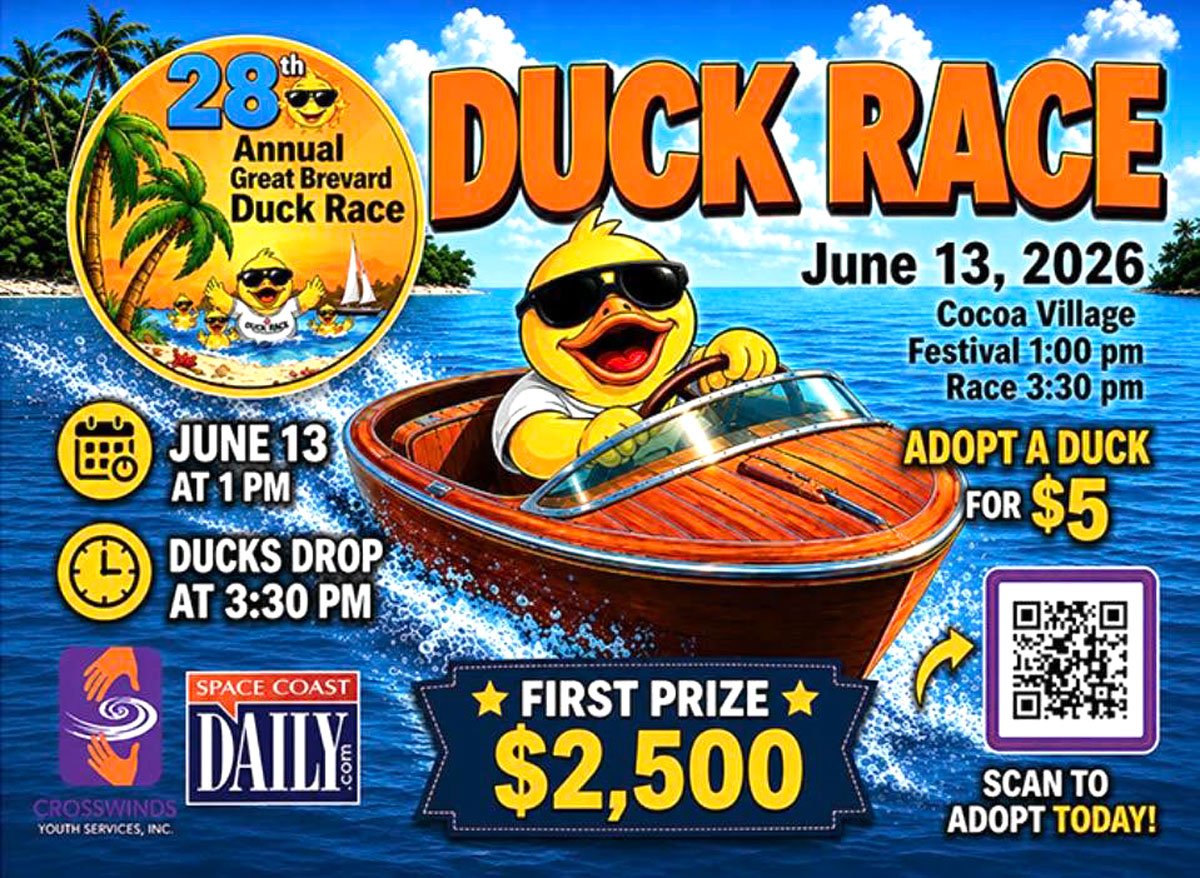 28th Annual Great Brevard Duck Race Returns Today to Support Crosswinds Youth Services
