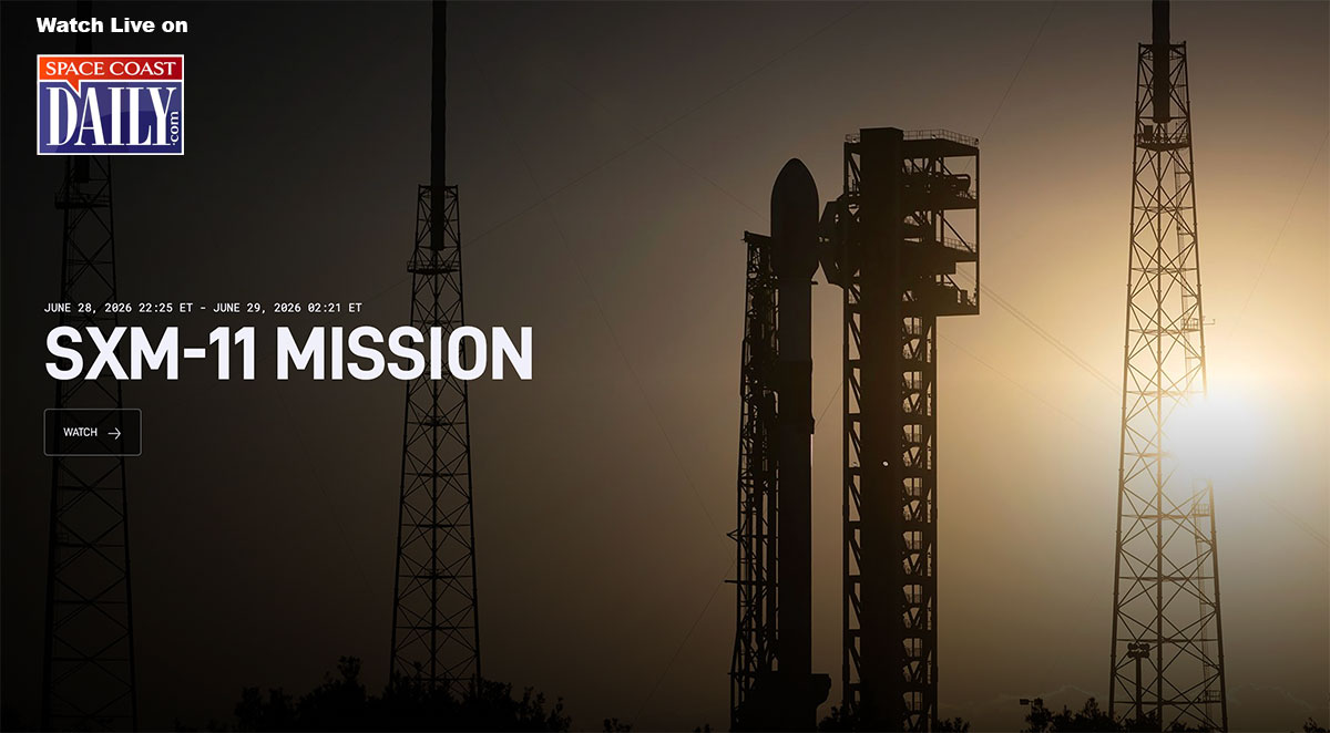 SpaceX Set for Sunday Night Rocket Launch from Cape Canaveral Carrying SXM-11 Mission