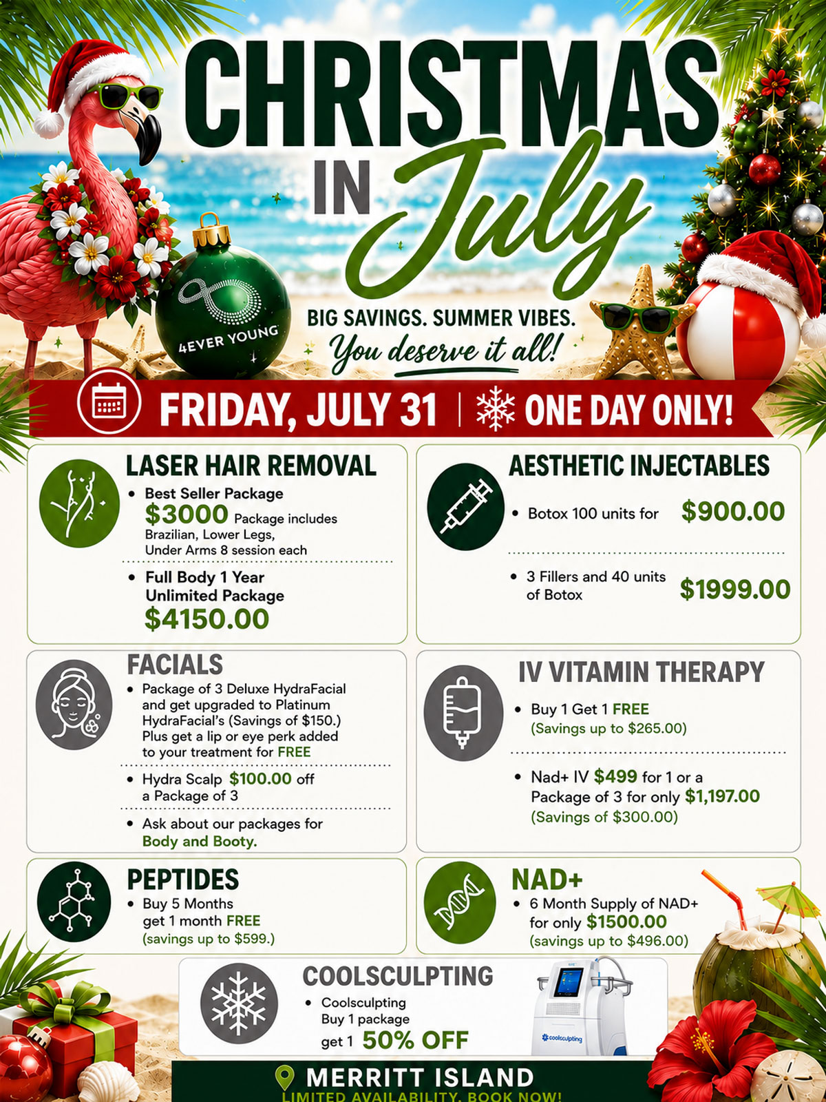4Ever Young Merritt Island Celebrates ‘Christmas in July’ With One-Day Sale Event Today