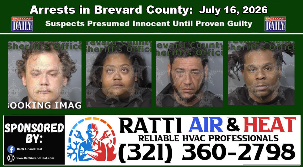 Arrests In Brevard County: July 16, 2026 – Suspects Presumed Innocent Until Proven Guilty