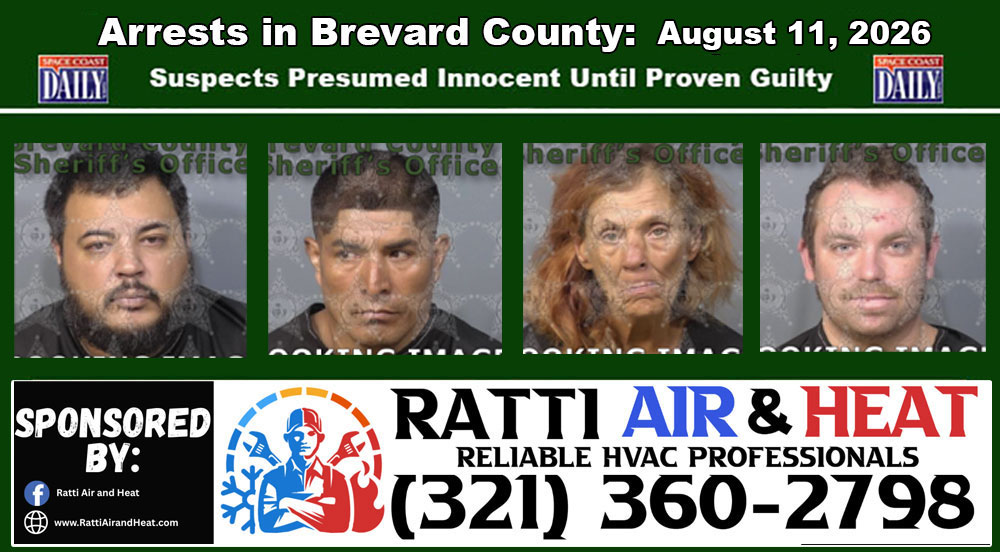 Arrests In Brevard County: August 11, 2026 – Suspects Presumed Innocent Until Proven Guilty