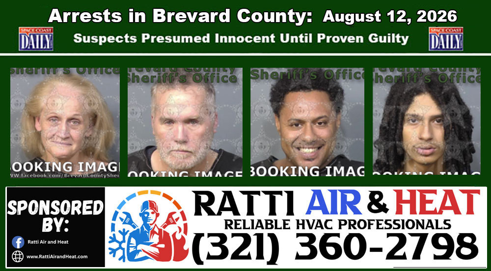 Arrests In Brevard County: August 12, 2026 – Suspects Presumed Innocent Until Proven Guilty