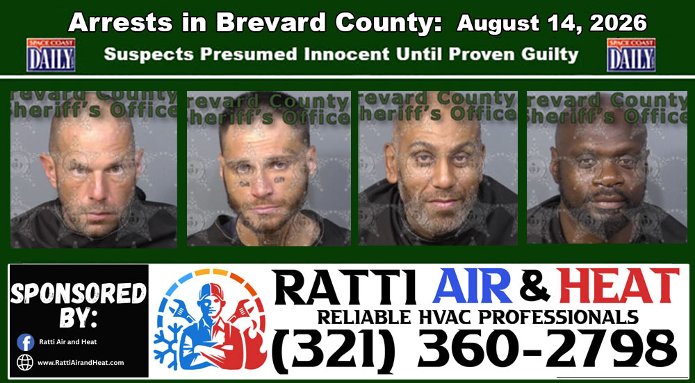Arrests In Brevard County: August 14, 2026 – Suspects Presumed Innocent Until Proven Guilty