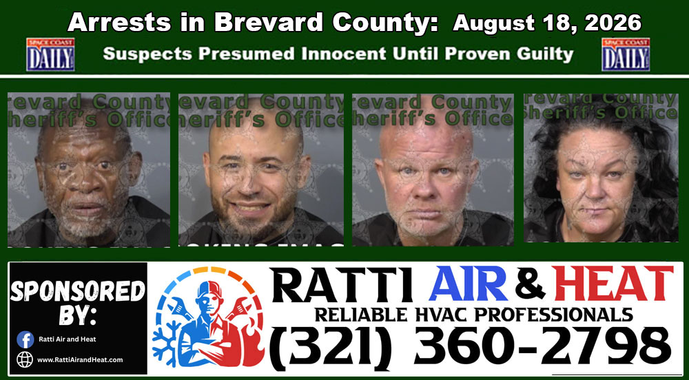 Arrests In Brevard County: August 18, 2026 – Suspects Presumed Innocent Until Proven Guilty