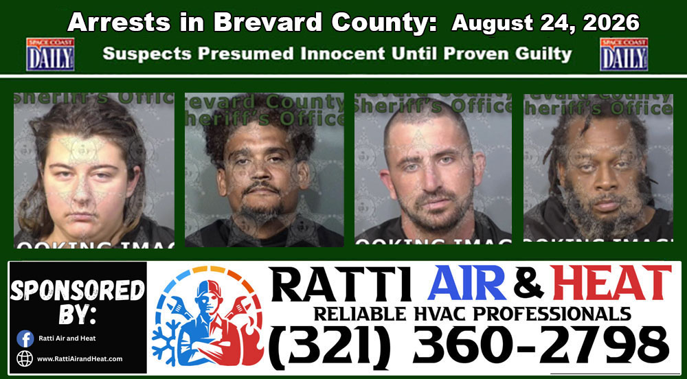 Arrests In Brevard County: August 24, 2026 – Suspects Presumed Innocent Until Proven Guilty
