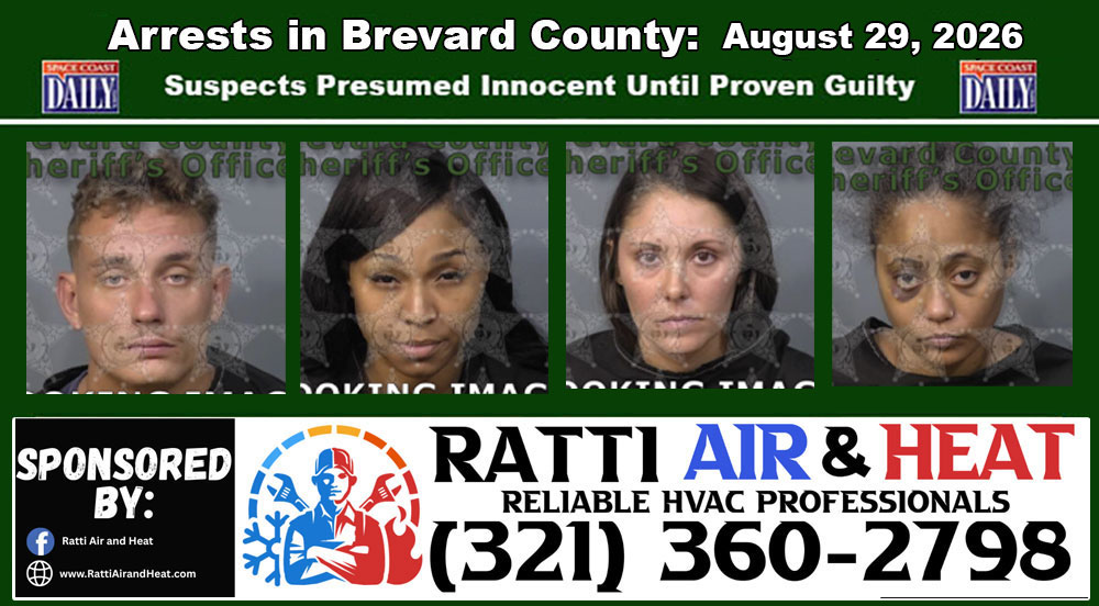 Arrests In Brevard County: August 29, 2026 – Suspects Presumed Innocent Until Proven Guilty
