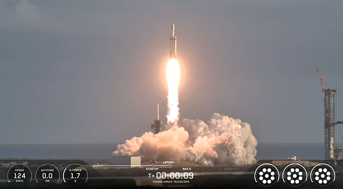 WATCH: NASA, SpaceX Successfully Launch Roman Space Telescope from Cape Canaveral on Sunday